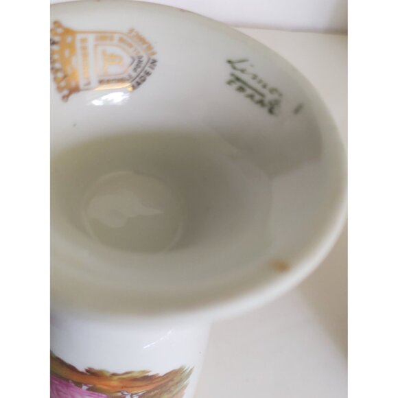 Limoges France Victorian Courting Couple Goblet/Vase 5 1/4" Tall - Picture 9 of 9
